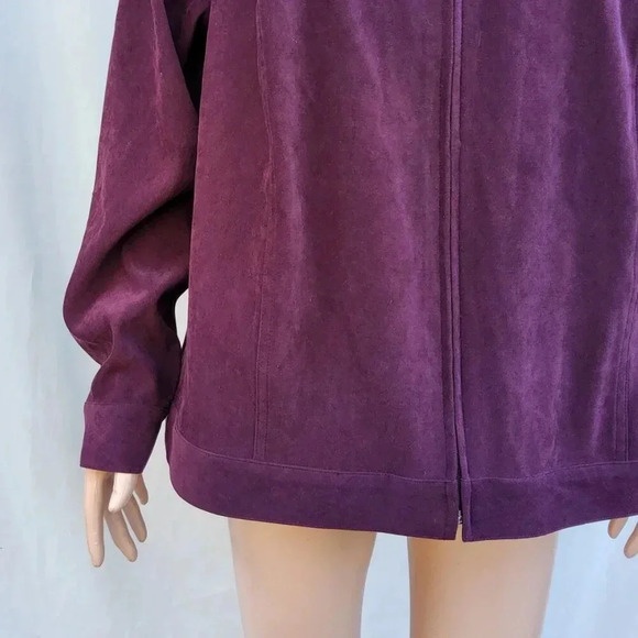 Casual Corner Annex Women's Light Jacket 16W Brown Birgundy Outdoor Zip up - Picture 5 of 11